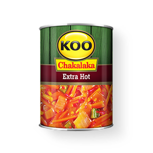 Koo Chakalaka Extra Hot 410g-Tin, Bottle Products-South African Store London