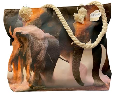 Cotton Road Beach Bag Elephants