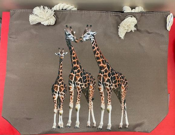 Cotton Road Beach Bag Giraffes