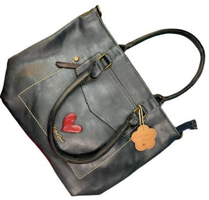 Cotton Road Handbag Heart Black