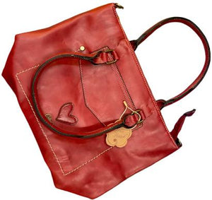 Cotton Road Handbag Heart Red