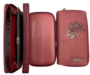 Cotton Road Purse Protea Maroon