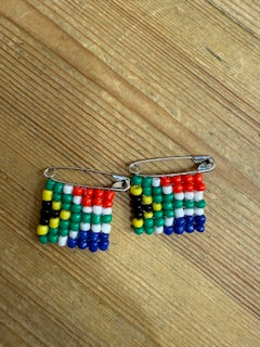 SA Flag Beaded Pin