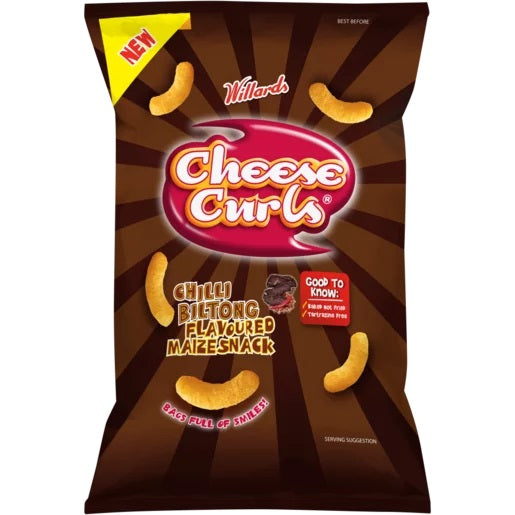 Willards Cheese Curls Chilli Biltong 90gr