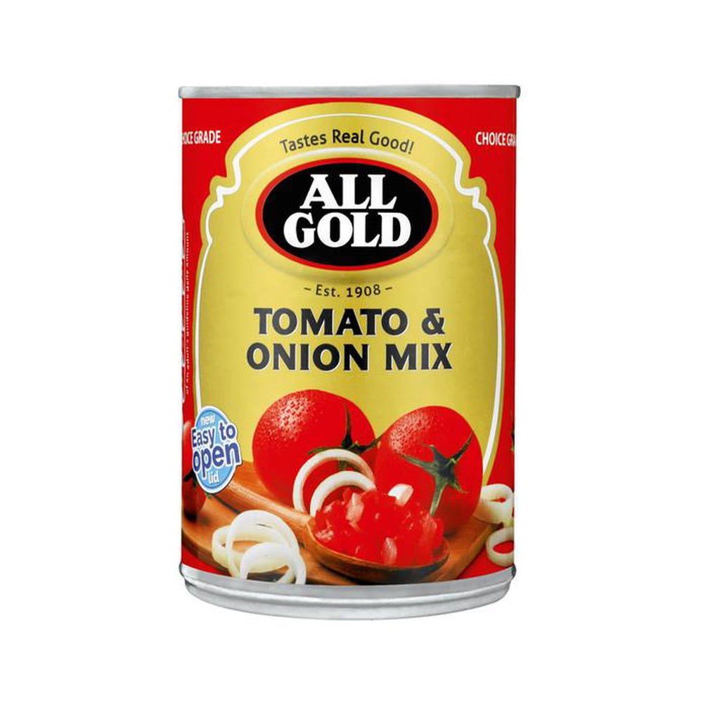 All Gold Tomato & Onion Mix 410g-Tin, Bottle Products-South African Store London