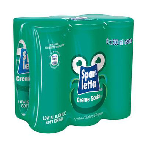 Sparletta Creme Soda 6x300ml Can-Colddrinks-South African Store London