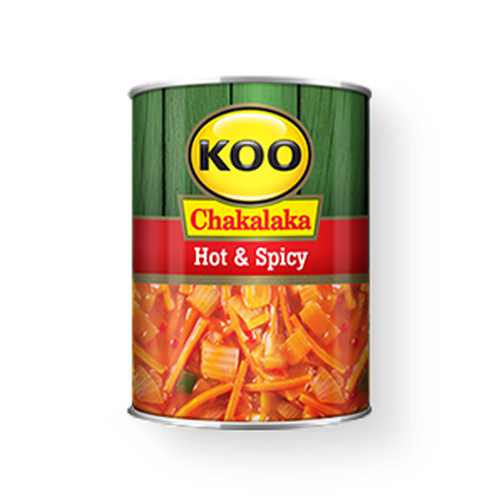 Koo Chakalaka Hot & Spicy 410g-Tin, Bottle Products-South African Store London