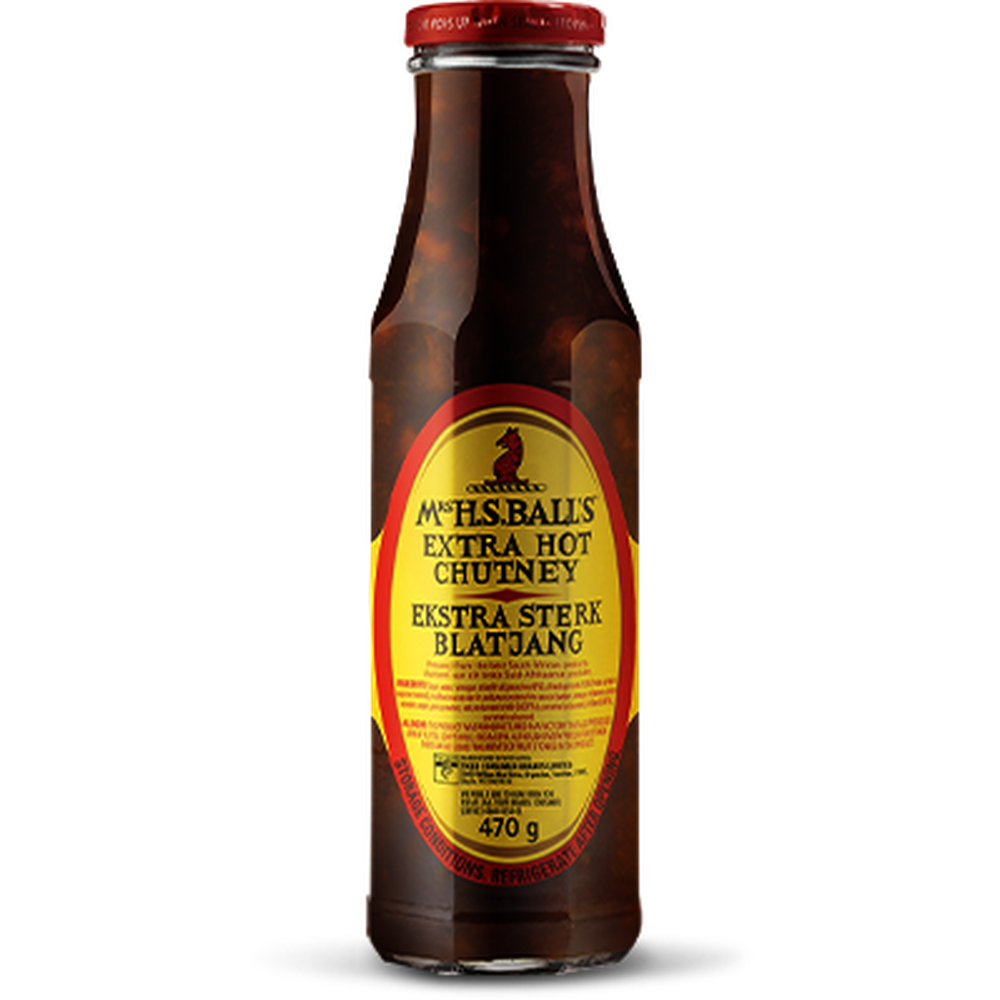 Mrs Balls Extra Hot Chutney 470g-Spices, Sauces, Curry Powder-South African Store London