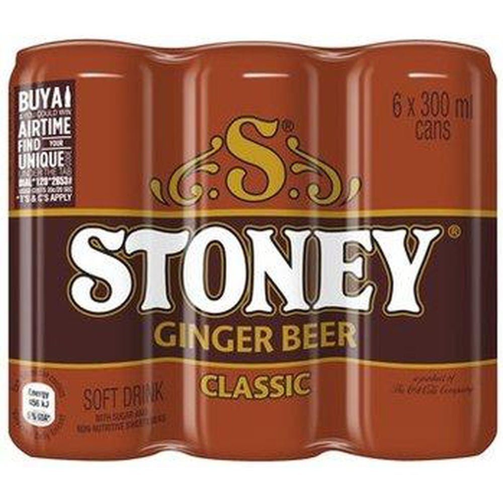Stoney Gingerbeer 6x300ml Can-Colddrinks-South African Store London