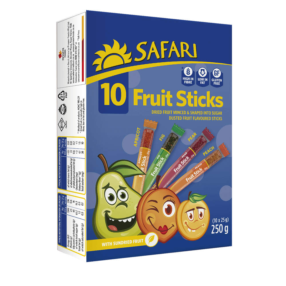 Safari Fruit Sticks box of 10